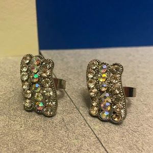 Two party rings, adjustable and size,
